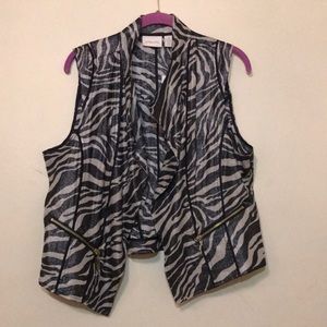 Zebra print a Chicos vest